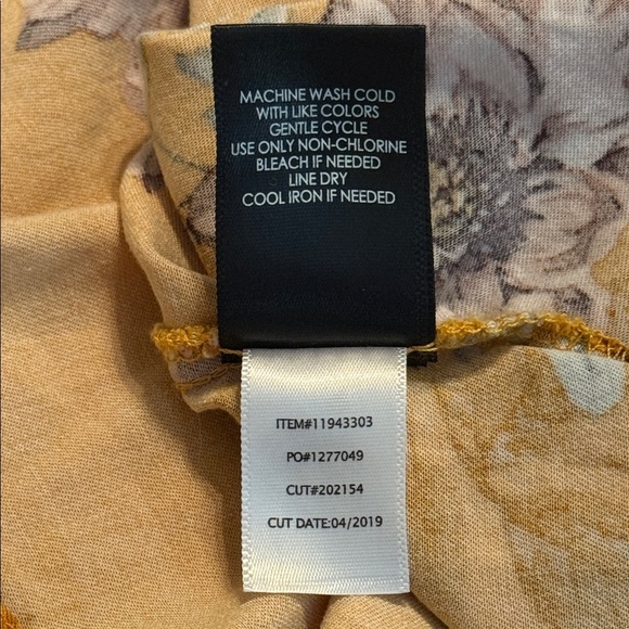 Torrid Mini Challis Shirt Dress in Floral Yellow Size 1X - Picture 11 of 12